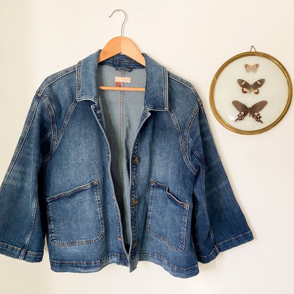 Anthropologie Jackets & Blazers - PILCRO (Anthropologie) Wide Sleeve Denim Jacket